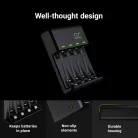 GC VitalCharger Ni-MH AA and AAA battery charger with Micro USB USB-C input GRADGC01