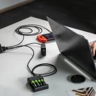 Set, 3x GC Ray USB-C 30cm, 120cm, 200cm USB cable with green LED backlight, Ultra Charge, QC 3.0 fast charging KABGCSET01