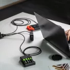 Set, 3x GC Ray USB-C 30cm, 120cm, 200cm USB-Kabel mit grüner LED-Hintergrundbeleuchtung, Ultra Charge, QC 3.0 Schnellladung KABGCSET01