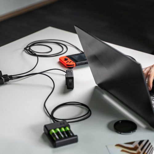 Set, 3x GC Ray USB-C 30cm, 120cm, 200cm USB cable with green LED backlight, Ultra Charge, QC 3.0 fast charging KABGCSET01