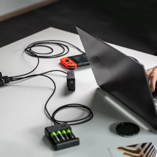 Set, 3x GC Ray USB-C 30cm, 120cm, 200cm USB-Kabel mit grüner LED-Hintergrundbeleuchtung, Ultra Charge, QC 3.0 Schnellladung KABGCSET01
