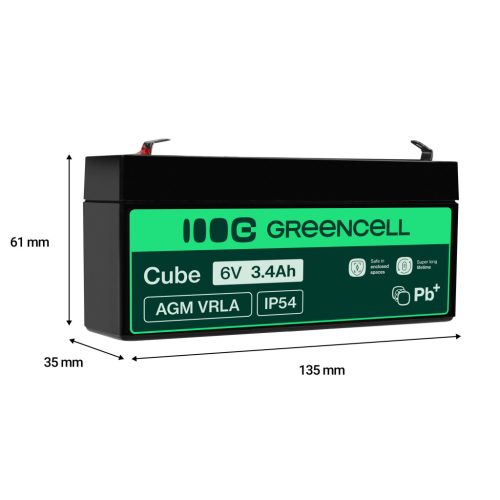 AGM VRLA wartungsfreier Bleiakku / Akku 6V 3.Ah AGM38 für Alarmanlagen, Registrierkassen, Spielzeuge