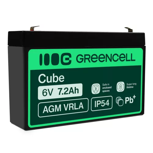 AGM VRLA maintenance-free lead-acid battery / battery 6V 7.2Ah AGM39 for alarms, cash registers, toys