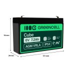 AGM VRLA wartungsfreier Bleiakku / Akku 6V 7.2Ah AGM39 für Alarmanlagen, Registrierkassen, Spielzeuge