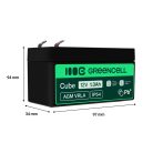 AGM VRLA wartungsfreier Bleiakku / Akku 12V 1.3Ah AGM41 für Alarmanlagen, Registrierkassen, Spielzeuge