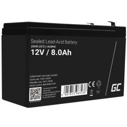   AGM VRLA gondozásmentes ólom akkumulátor / akku 12V 8Ah AGM46 riasztókhoz, pénztárgépekhez, játékokhoz