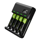 GC VitalCharger charger and 4 x AAA batteries HR03 800mAh GRSETGC02