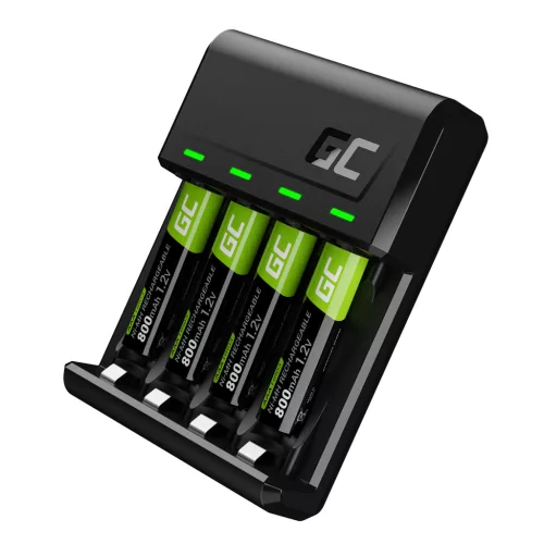 GC VitalCharger charger and 4 x AAA batteries HR03 800mAh GRSETGC02