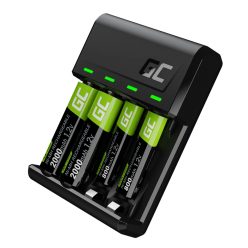   GC VitalCharger töltő és 2xAA 2000mAh, 2xAAA 800mAh akkumulátor GRSETGC03