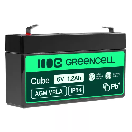 AGM VRLA maintenance-free lead-acid battery / battery 6V 1.2Ah AGM52 for alarms, cash registers, toys