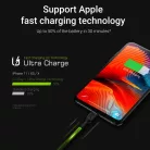 3 x GC Ray USB - Lightning 120cm gyors töltés iPhone, iPad, iPod-hoz, fehér LED KABGCSET05