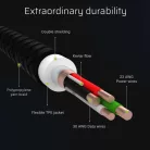 3 x GC Ray USB - Lightning 120cm Schnellladung für iPhone, iPad, iPod, weiß LED KABGCSET05
