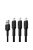 3 x GC Ray USB - Lightning 200cm gyors töltés Apple, fehér LED KABGCSET06