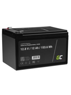   Green Cell LiFePO4 akkumulátor/akku 12Ah 12.8V 153,6Wh Lítium-vasfoszfát, UPS-hez CAV08