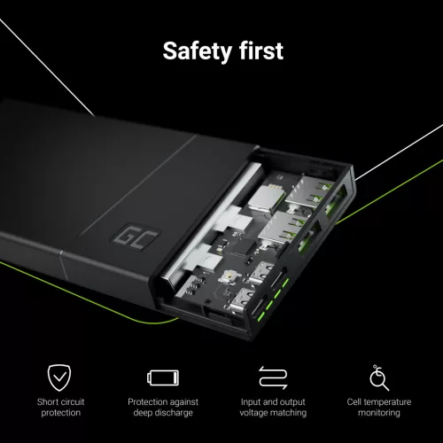 Power Bank GC PowerPlay10 10000mAh USB-C 18W PD and 2x USB-A GC Ultra Charge PBGC02S
