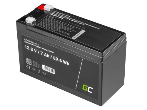 Green Cell LiFePO4 battery 7Ah 12.8V 89.6Wh Lithium iron phosphate, photovoltaic, solar system for camper CAV09