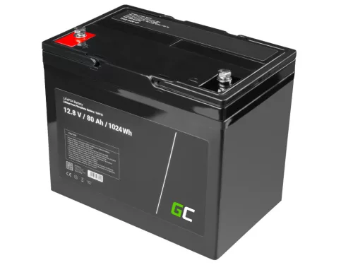 Green Cell LiFePO4 Akku 80Ah 12.8V Lithium-Eisenphosphat, photovoltaisch, für Wohnmobile, Boote CAV12
