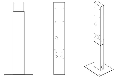 GC EV stand Wallbox for electric car charging stations EVSTND01