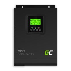   Green Cell szigetüzemű napelemes inverter beépített MPPT töltésvezérlővel 12VDC 230VAC 1000W tiszta szinuszos INVSOL01 Ingyen Beállítással