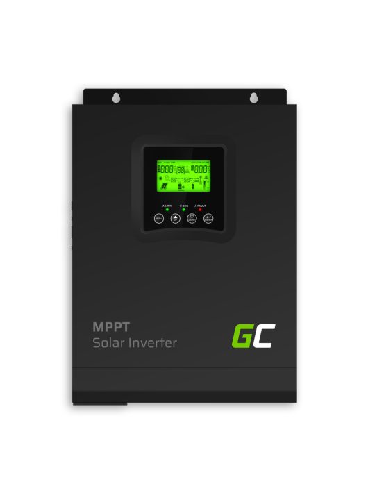 Green Cell szigetüzemű napelemes inverter beépített MPPT töltésvezérlővel 12VDC 230VAC 1000W tiszta szinuszos INVSOL01 Ingyen Beállítással