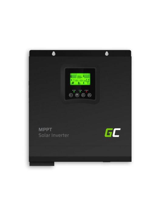 Green Cell szigetüzemű napelemes inverter beépített MPPT töltésvezérlővel 24VDC 230VAC 3000W tiszta szinuszos INVSOL02 Ingyen Beállítással