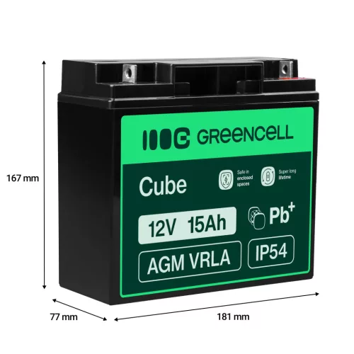 AGM VRLA maintenance-free lead-acid battery / battery 12V 15Ah AGM53 for electric vehicles, cash registers, toys