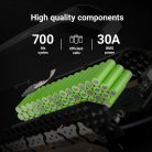 Electric bicycle battery / accu Down Tube 36V 14.5Ah 522Wh, with network charger, E-Bike Pedelec EBIKEGCF01