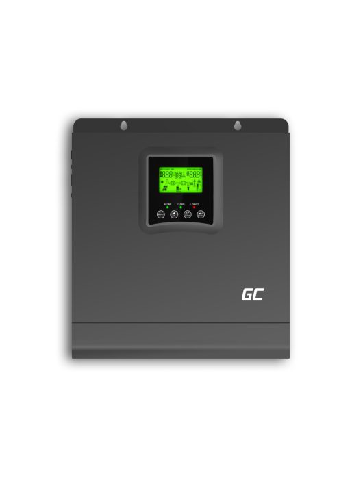 Green Cell szigetüzemű napelemes inverter beépített MPPT töltésvezérlővel 24VDC 230VAC 2000W tiszta szinuszos INVSOL03 Ingyen Beállítással