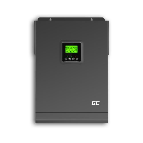 Green Cell szigetüzemű napelemes inverter beépített MPPT töltésvezérlővel 48VDC 230VAC 3000W tiszta szinuszos INVSOL04 Ingyen Beállítással