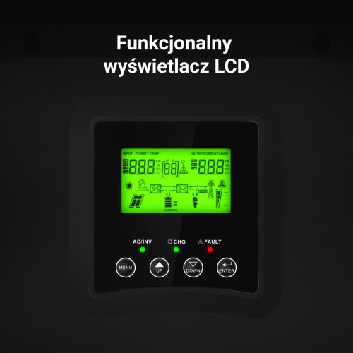 Green Cell Off-Grid Solar Inverter with Built-in MPPT Charge Controller 48VDC 230VAC 3000W Pure Sine Wave INVSOL04 Free Setup