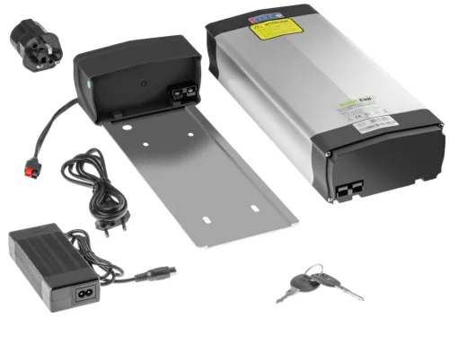 Elektromos kerékpár akkumulátor / akku Rear Rack 36V 20Ah 720Wh hálózati töltővel E-Bike Pedelec EBIKE74STD