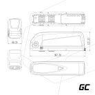 Elektromos kerékpár akkumulátor / akku Down Tube 48V 18Ah 864Wh E-Bike EC5 Samebike és SMLRO kerékpárokhoz EBIKE78STD