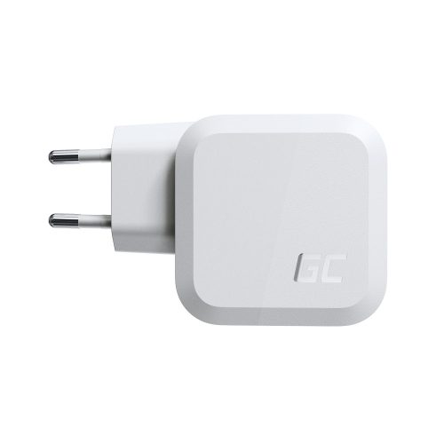Green Cell GC PowerGaN 65 W töltő (2x USB-C tápellátás, 1x USB-A kompatibilis a Quick Charge 3.0-val) CHARGC08W