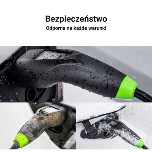 Green Cell Habu EV/Electric car charger 11 kW 7 m Type 2 to CEE 16 for PHEV cars 2 in 1 Wall charger with Green Cell app EVGC01