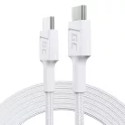 Green Cell weißes USB Kabel GC Power Stream USB-C 200 cm mit Schnellladefunktion, Power Delivery 60W, Ultra Charge, Quick Charge 3.0 KABGC29W