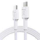 Green Cell white USB Cable GC Power Stream USB-C 120 cm with fast charging function, Power Delivery 60W, Ultra Charge, Quick Charge 3.0 KABGC30W
