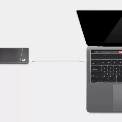 Green Cell weißes USB Kabel GC Power Stream USB-C - 30 cm mit Schnellladefunktion, Power Delivery 60W, Ultra Charge, Quick Charge 3.0 KABGC31W