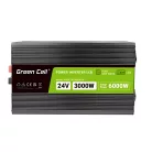 Green Cell Car Inverter 24V to 230V (voltage booster) 3000W/6000W Pure Sine Wave INVGC24P3000LCD for trucks, buses, motorhomes, caravans