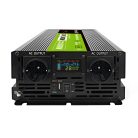 Green Cell Autós Inverter 24V-ról 230V-ra (feszültség növelő) 3000W/6000W Tiszta szinuszhullám INVGC24P3000LCD teherautókhoz, buszokhoz, lakóautóhoz, lakókocsihoz
