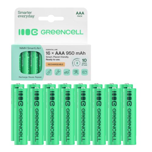 4x Green Cell battery / accu AAA HR03 950mAh GR12
