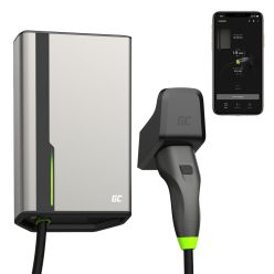   Green Cell GC HabuDen Wallbox 22kW 32A 5m Cable Type 2 Smart EV Charging Station with GC App Bluetooth WiFi