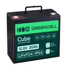 Green Cell CUBE LiFePO4 20Ah 12.8V 256Wh Lithium Iron Phosphate Battery for Tractors, Lawnmowers, Electric Vehicles LFPGC12V20AH