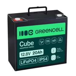   Green Cell CUBE LiFePO4 20Ah 12,8V 256Wh lítium-vas-foszfát akkumulátor traktorokhoz, fűnyírókhoz, elektromos járművekhez LFPGC12V20AH