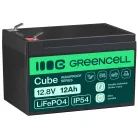 Green Cell CUBE LiFePO4 12Ah 12.8V 153.6Wh lithium iron phosphate battery for wheelchair, toy, scooter LFPGC12V12AH