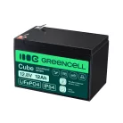 Green Cell CUBE LiFePO4 12Ah 12.8V 153.6Wh lithium iron phosphate battery for wheelchair, toy, scooter LFPGC12V12AH