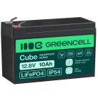 Green Cell CUBE LiFePO4 battery 10Ah 12.8V 128Wh, for power supply and emergency lighting, control panels LFPGC12V10AH