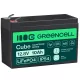 Green Cell CUBE LiFePO4 battery 10Ah 12.8V 128Wh, for power supply and emergency lighting, control panels LFPGC12V10AH