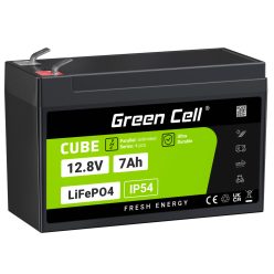   Green Cell CUBE LiFePO4 akkumulátor/akku 7Ah 12.8V 89.6Wh UPS-hez LFPGC12V7AH