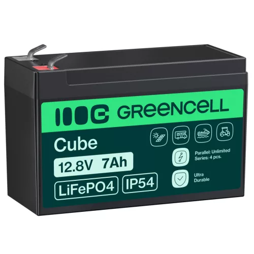 Green Cell CUBE LiFePO4 Akku 7Ah 12.8V 89.6Wh für UPS LFPGC12V7AH