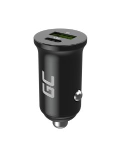   Green Cell Autós töltő 38W GC PowerRide Nano38, USB-C és USB-A porttal, Power Delivery és Ultra Charge gyorstöltéssel CADM-GC-38AC